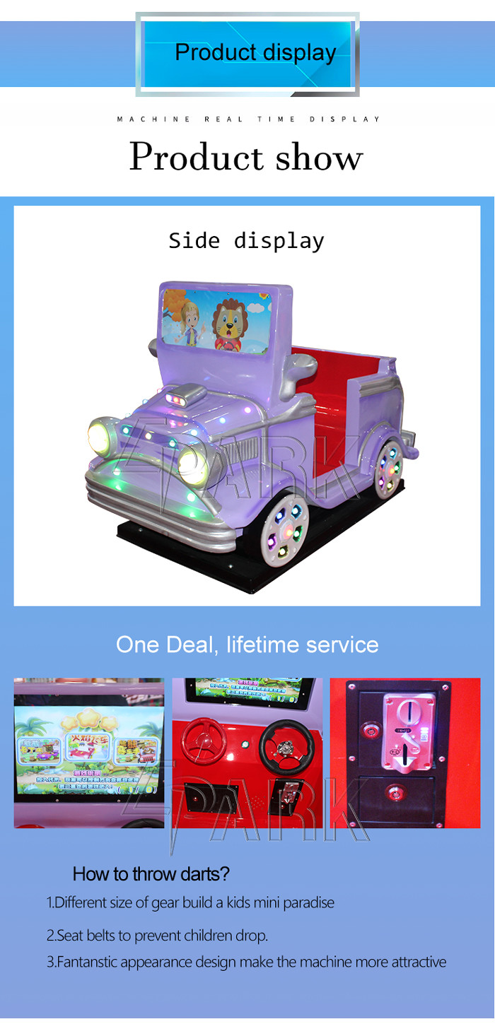 Fiberglass Happy Children Amusement Machines Kiddie Ride Car Coin Operated