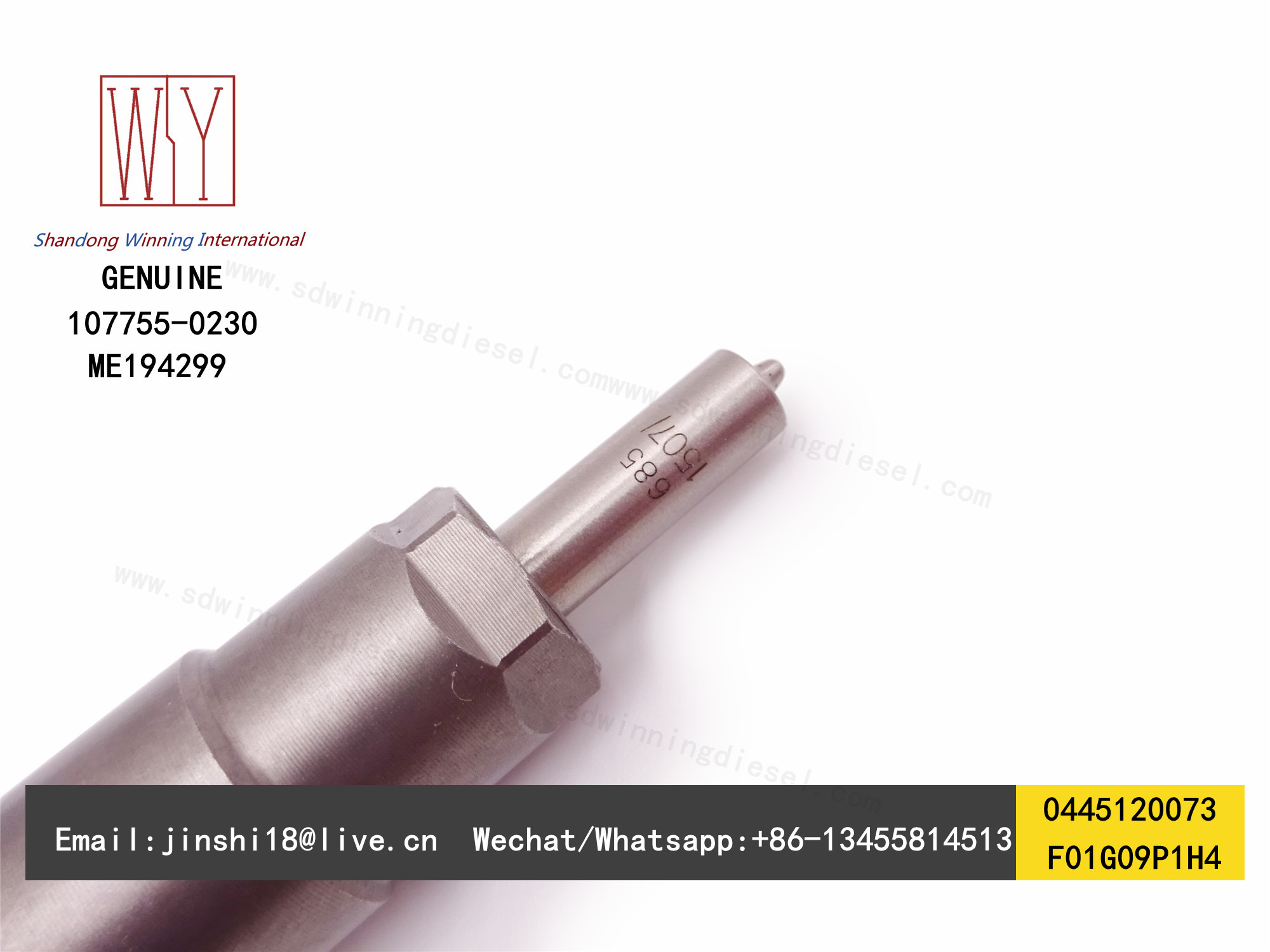 BOSCH GENUINE AND BRAND NEW COMMON RAIL FUEL INJECTOR 0445120073, F01G09P1H4, 107755-0230, ME194299 FOR MITSUBISHI FUSO