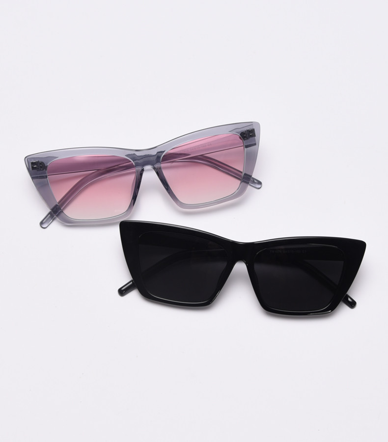 Fashion Trendy Women Sunglasses TR90 145MM Cat Eye On Round Face