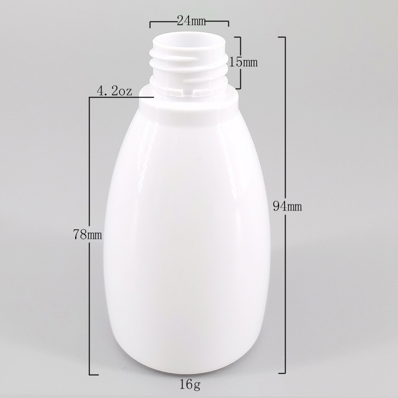 White Bowling 120ml 4oz Lotion Plastic Bottle With Emulsion Pump