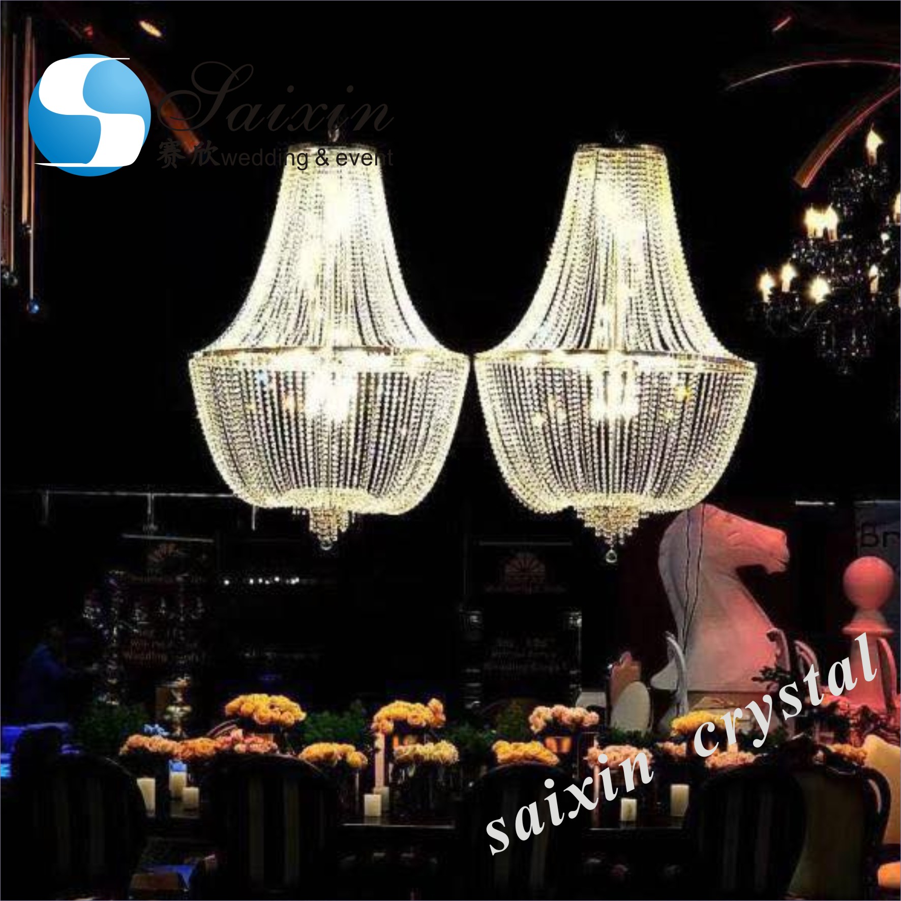 Modern Home Crystal Ceiling Lights For Living Room Kitchen Decoration Crystal 120cm