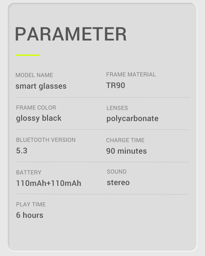 New KX32 Wireless Smart Glasses With Built In Camera Two Pairs Of Sub-Frames Anti-Blue Light Glasses