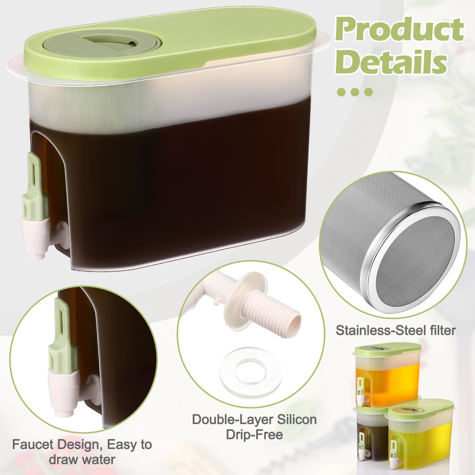 1 Gallon Large Cpacity Rapid Cold Brew Coffee Maker OEM Cold Coffee Brew Machine