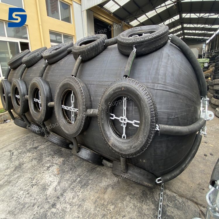 ISO17357 2014 Inflatable Dock Bumper Yokohama Rubber Fender 50kpa