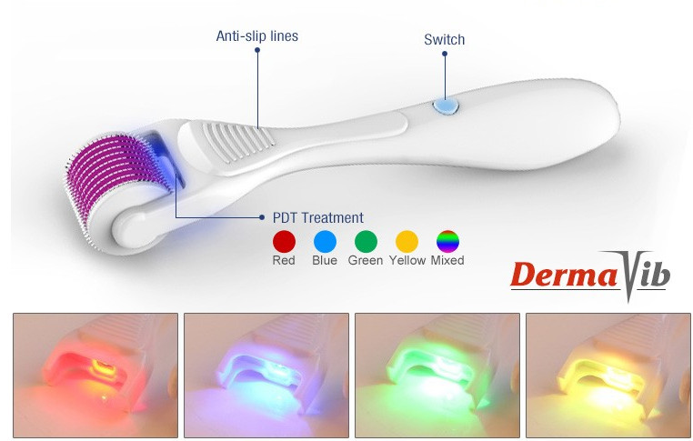 Photon led derma roller micro meso needle skin roller