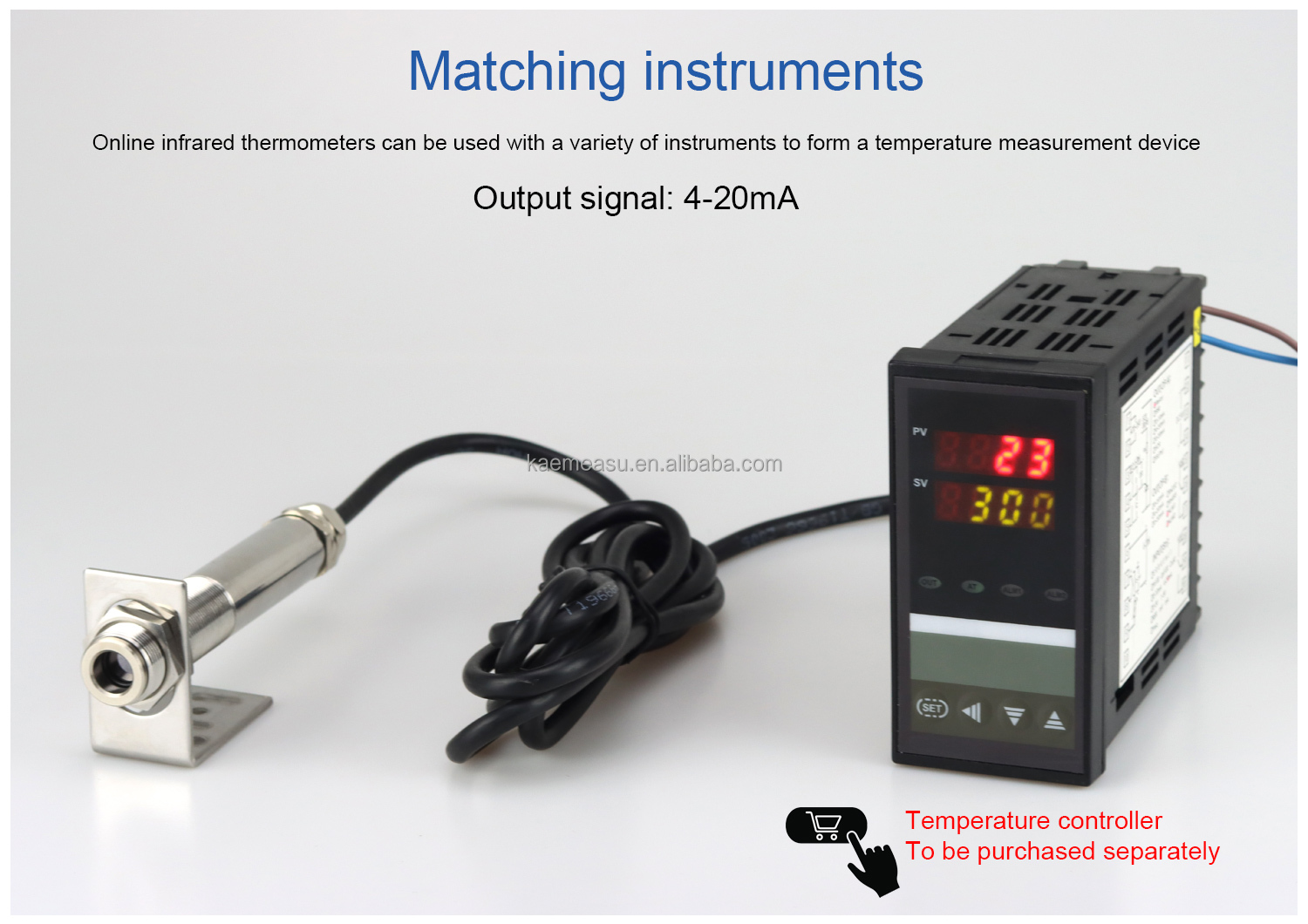 kaemeasu Digital Temperature Sensor Industrial Pyrometer -50~200℃