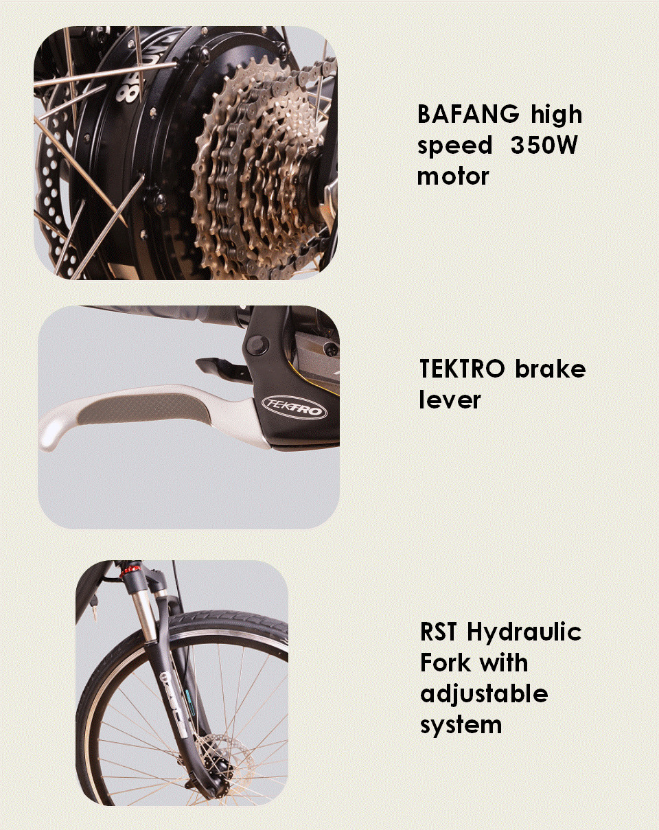 25km/H 350 Watt Electric Motorized Mountain Bike 700C MTB Tire