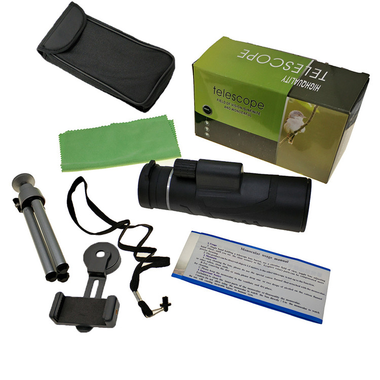 Fashion 10x42 Cell Phone Monocular With Tripod / Smartphone Mount