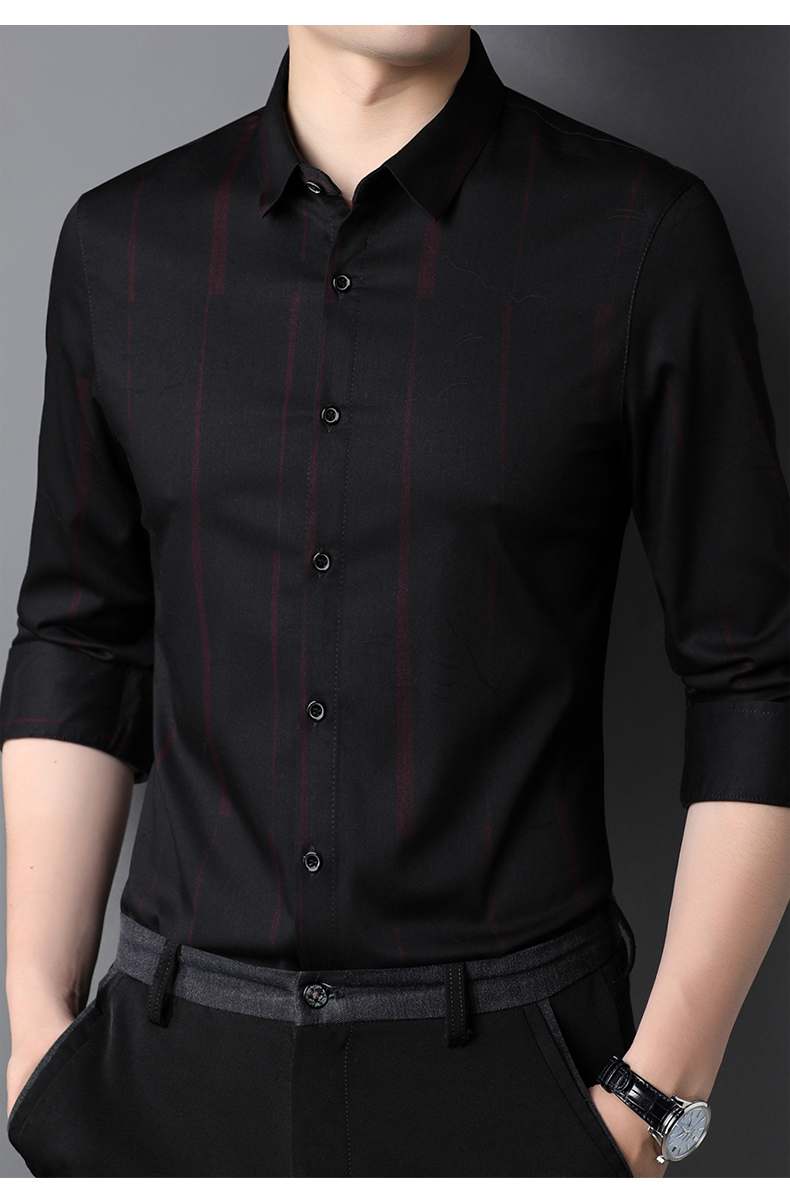 DRESS SHIRTS Custom Formal Shirt For Men Polyester Cotton Long-Sleeved Slim Casual Shirt