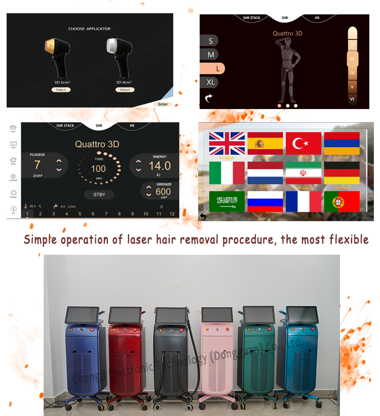 755nm 808nm 1064nm Laser Hair Removal Machine Commercial Diode Laser Machine For Hair Removal