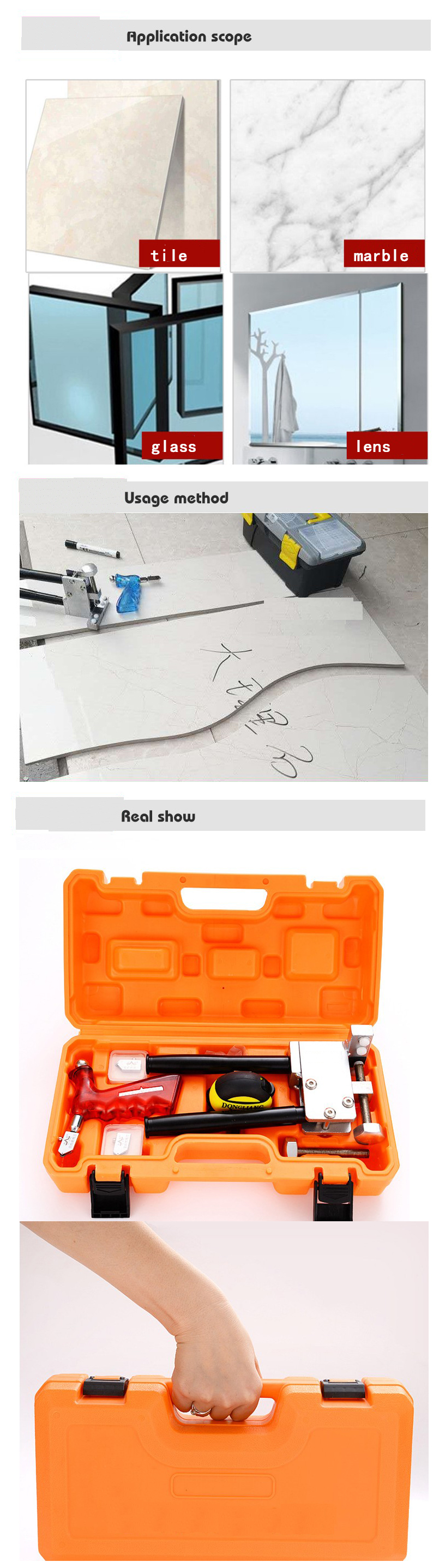 Tile Glass cutter, ceramic tile cutter, pliers, bricklayer special cutting tool