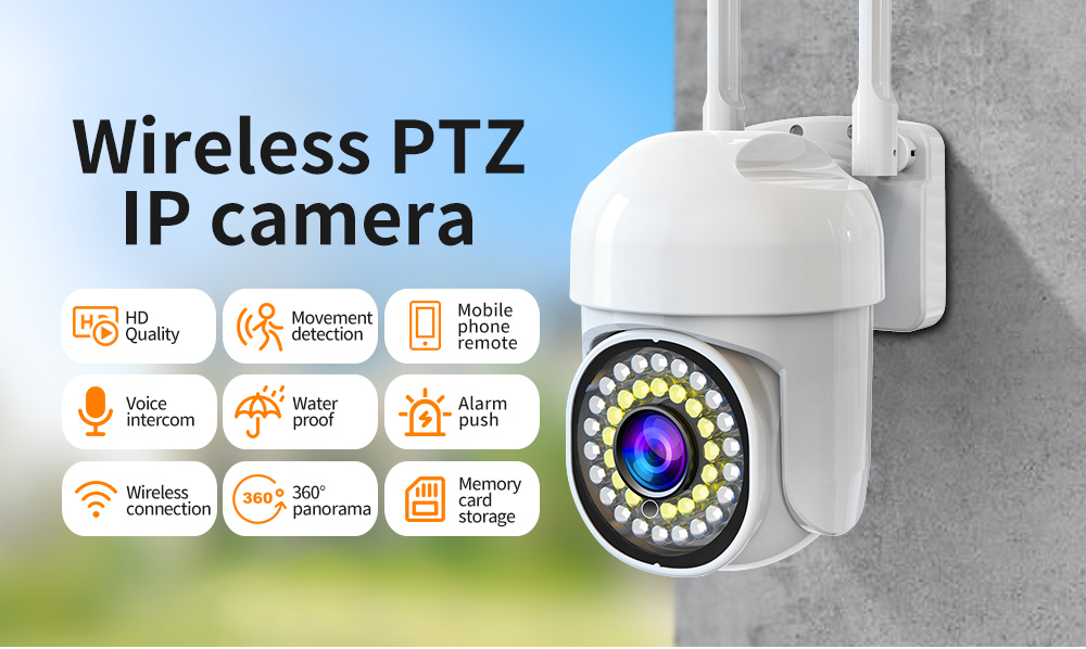 IP Camera Wifi Outdoor AI Human Detection Audio 1080P Wireless Security CCTV Camera P2P RTSP 4X Digital Zoom Wifi Camera