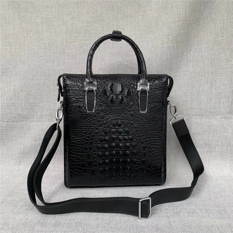 Exotic Genuine Real Crocodile Skin Men's Working Handbag Authentic Alligator Leather Laptop Briefcase For Male
