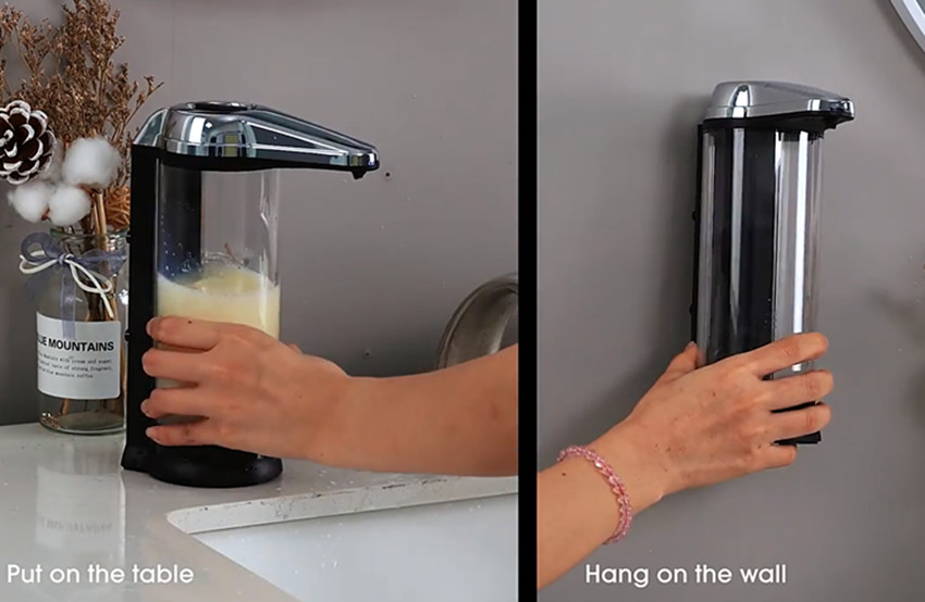 500ML Automatic Alcohol Gel Dispenser FCC Bathroom Battery Operated