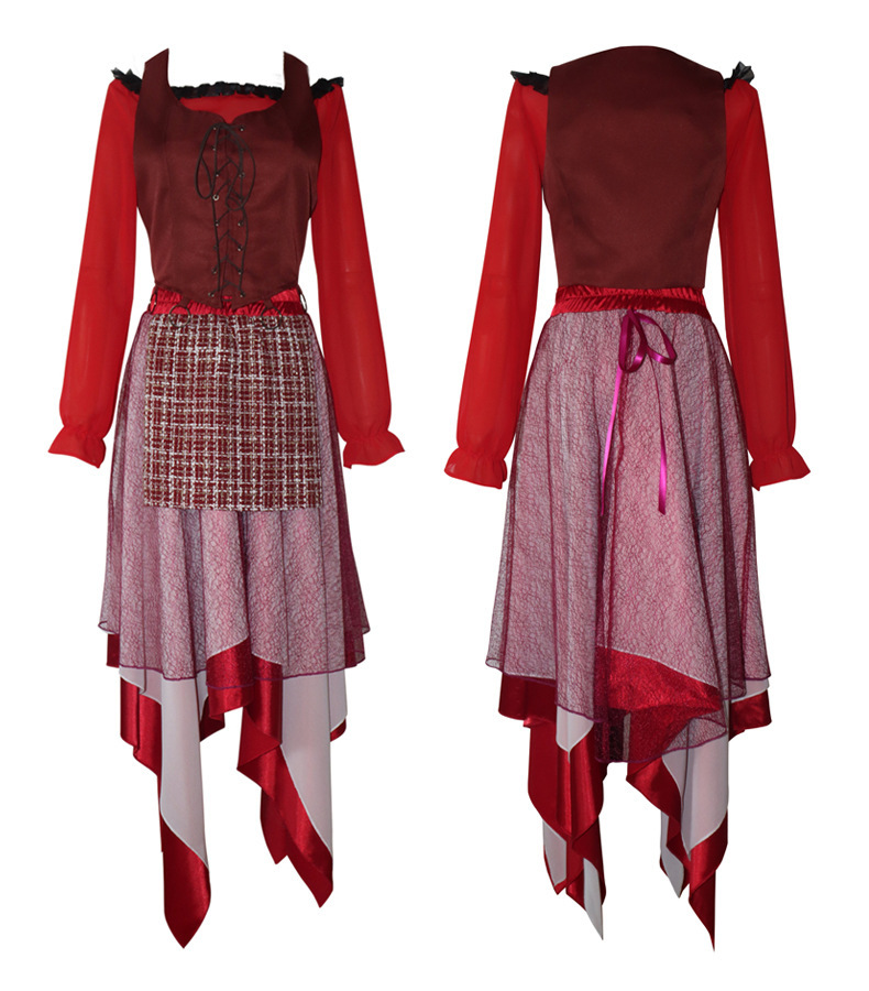 Gender-Neutral Cosplay Costume for Witch Carnival Party Halloween Performance Attire