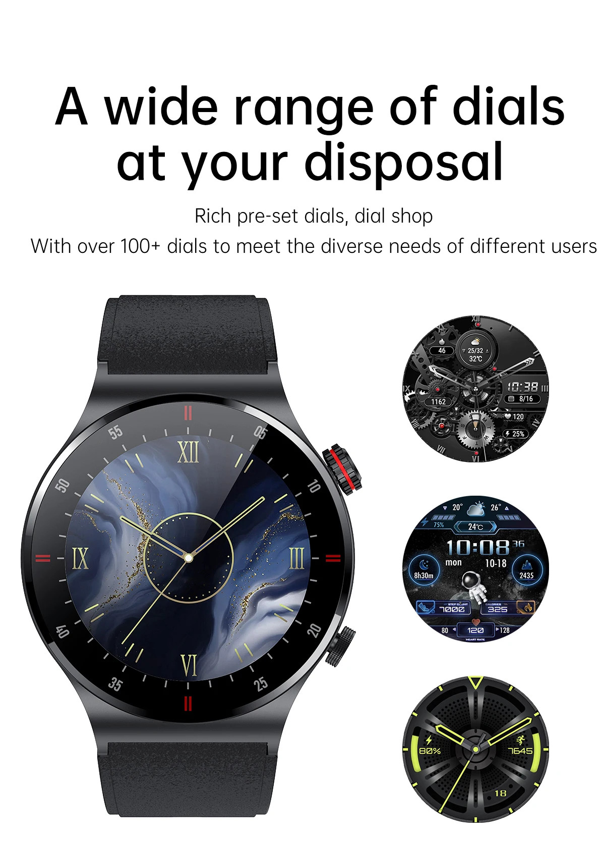 Rotary Button QW33 Outdoor Smart Watch NFC GPS Step Counting Sports Fitness