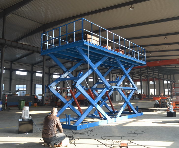 Customizable Stationary Hydraulic Scissor Lift for Heavy Duty and Customizable Cargo Handling