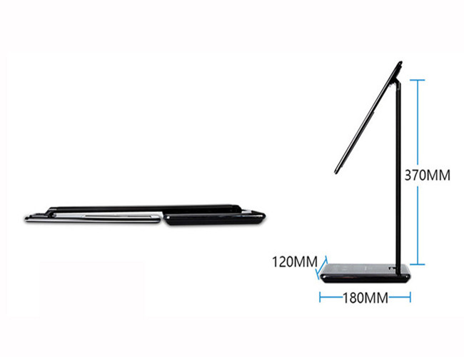 Foldable Wireless Qi Charging Desk Lamp , Office Home Reading Touch Dimmer Lamps
