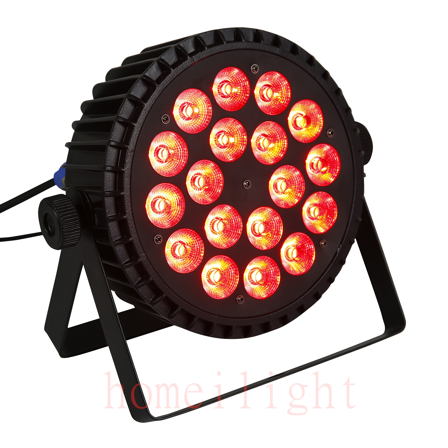18*18w RGBWA UV 6 in 1 Flat Par Can LED Bright Par Light For Stage Event Lighting Easy