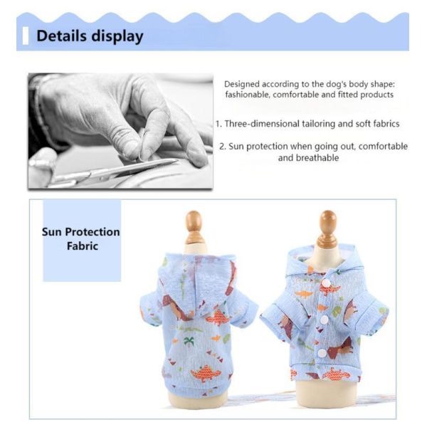 Quick Dry Dog Sunscreen Shirt Lightweight Breathable Pet Clothing