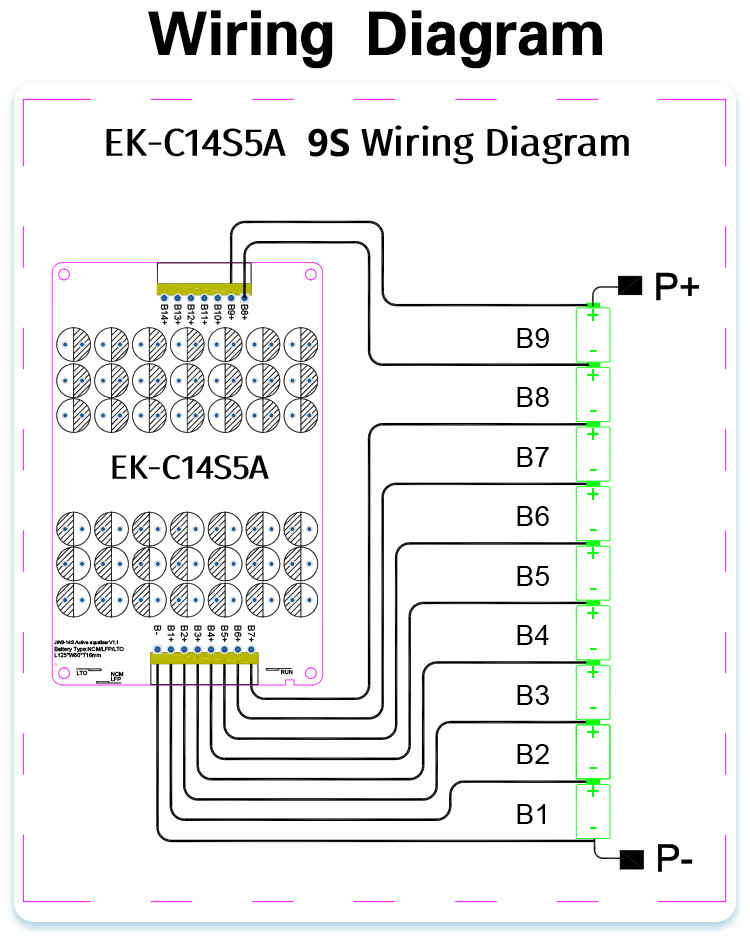 Lithium LFP Lto Battery 5A Active Equalizer Balancer 9S - 14S For Base Station Energy Storage