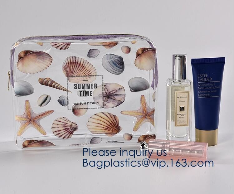 Toiletry Bag Cosmetic Bag Promotion Gift Bag for Travel,Eco-friendly Soft Plastic Frosted Cosmetic EVA Zipper Bags