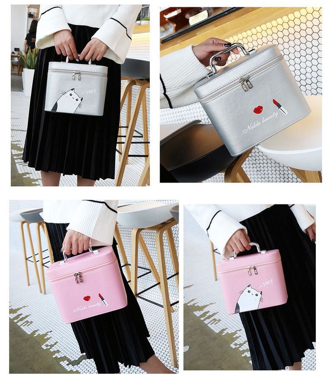 Large Capacity Multifunctional Women PU Make Up Bag