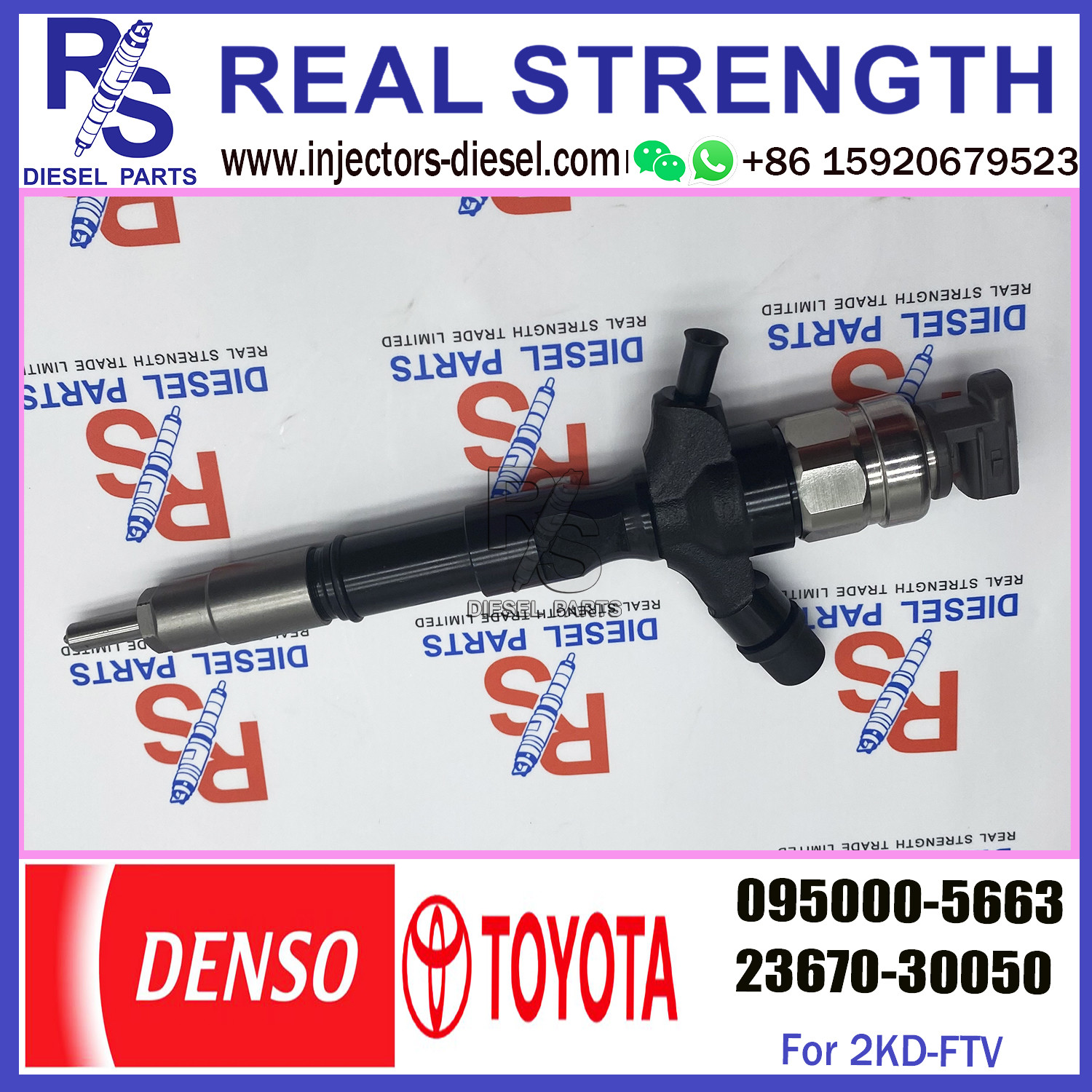 Diesel Common Rail Fuel Injector 095000-5520 095000-5663 For TO-YOTA HILUX 2KD-FTV 23670-0L010
