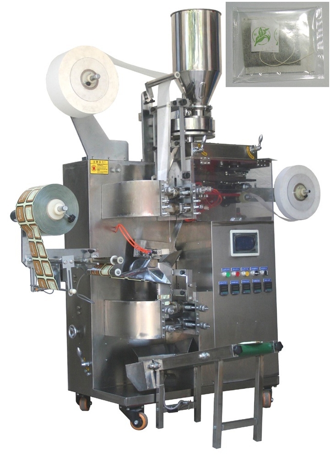 Tea Bag Packing Machine, Coffee Bag Packing Machine, Inner Bag + Outer Bag + Thread + Tag