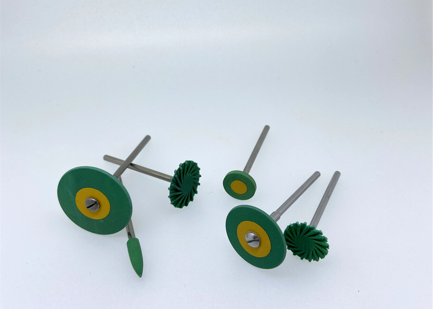 Sintered Dental Rubber Diamond Polisher green Pre Polishing Zirconia Grinding Wheel