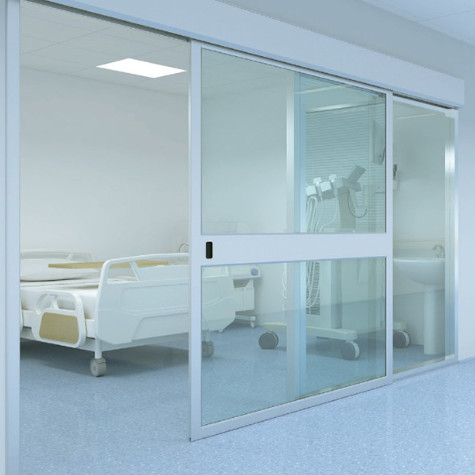 Stainless Steel Medical Airtight Automatic Sliding Door Customizable Size And Long Service