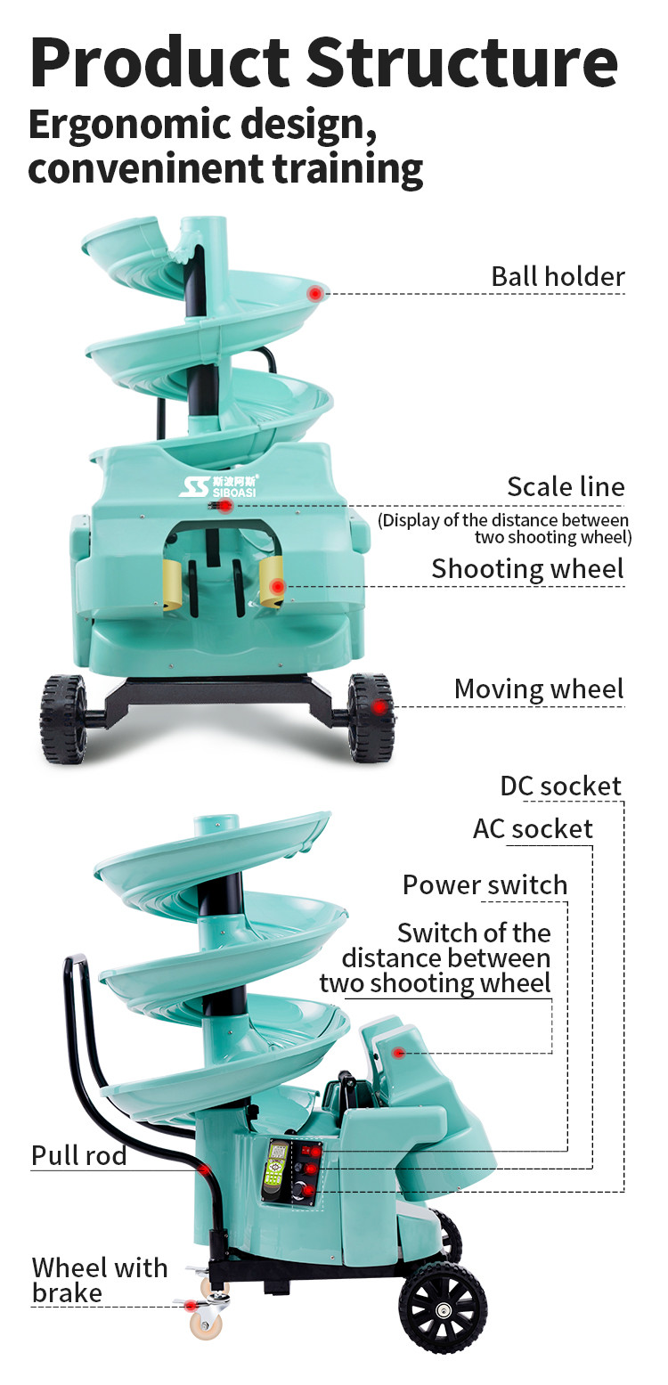 AC 100V Programmable Football Throwing Machine Football Training Equipment