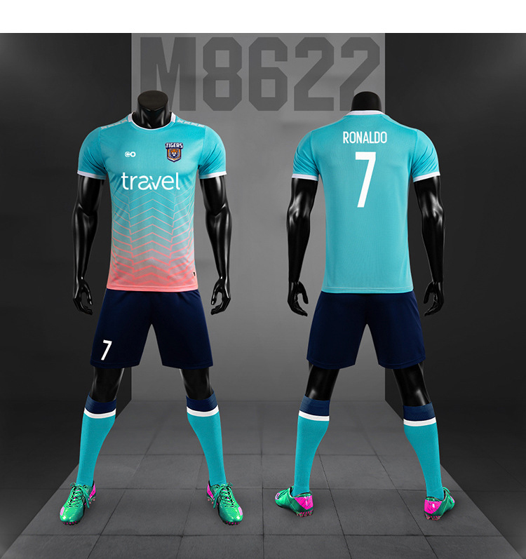Custom Printing Adult Children Football Uniform Training Uniform Quick Dry Breathable Team Uniform Light Board Jersey Soccer