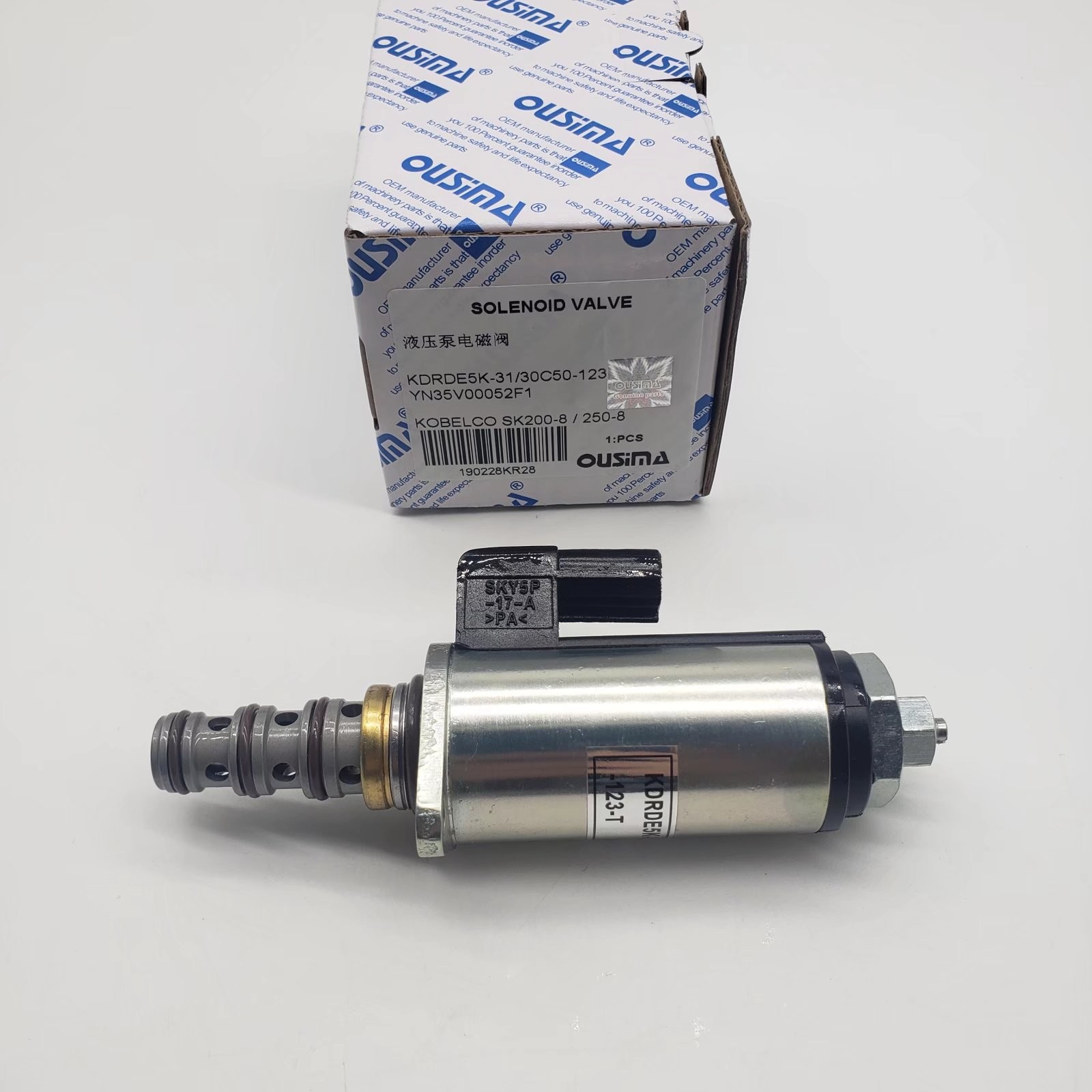 Kobelco Excavator Solenoid Valve YN35V00052F1 30C50-123 For SK200-8 SK250-8