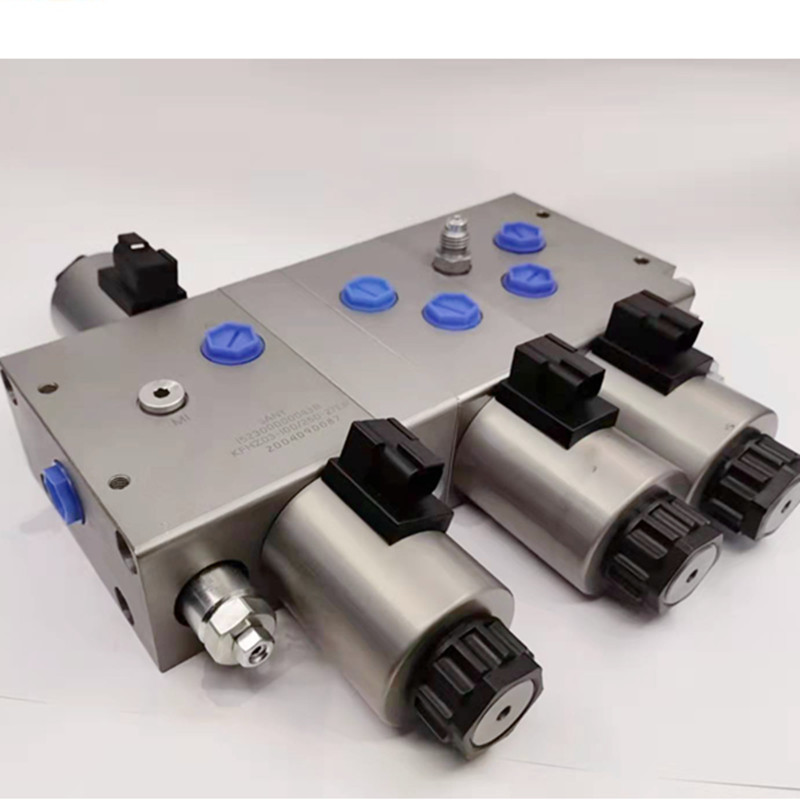 24V 6 Bank Hydraulic Valve Manifolds For Solenoid Valve Steel Block