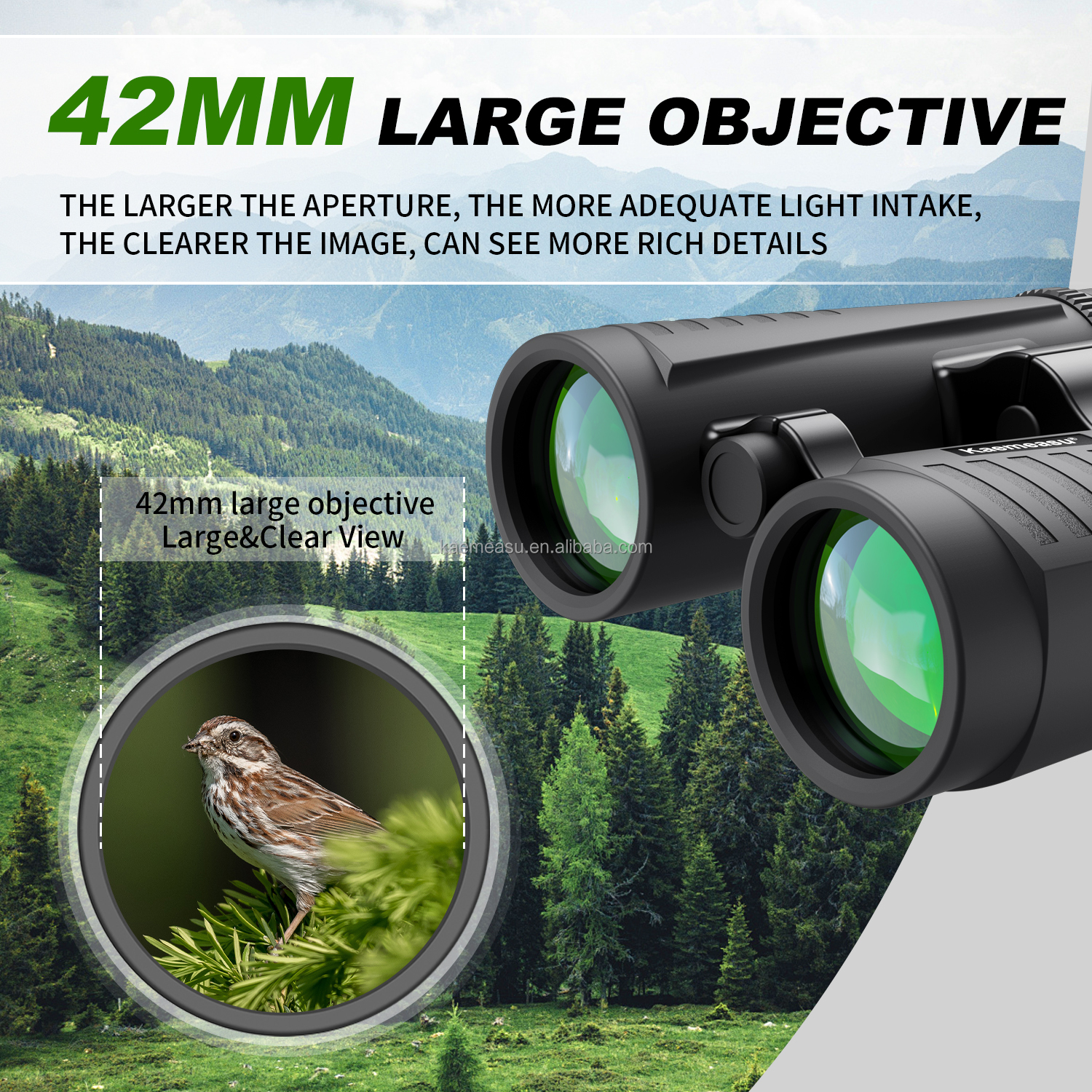 D 10X Magnification Monocular Outdoor Sport HD Professional Binocular Telescope Birding Thermal Scope
