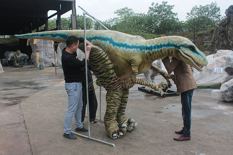 Handmade Blue Robot Realistic Dinosaur Costume Display Party Activities
