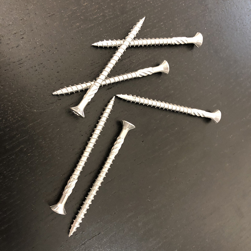 8G x 40mm Stainless Steel 304#10 Star Drive Double CSK Head w/ Ribs, Type 17 Point Outdoor Deck Screws