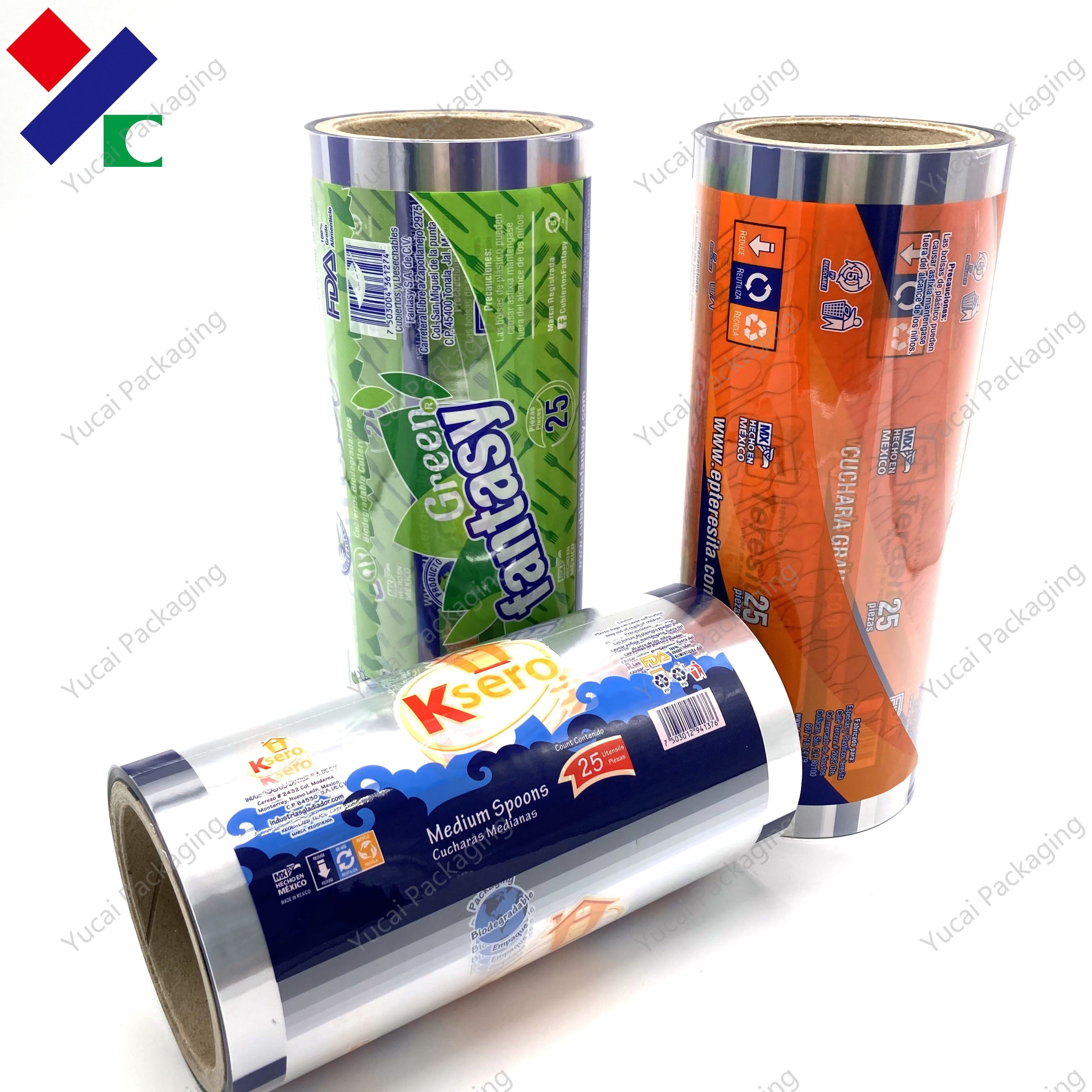 Custom Printed Plastic Laminating Film Heat Sealable Flexible Food Packaging Materials