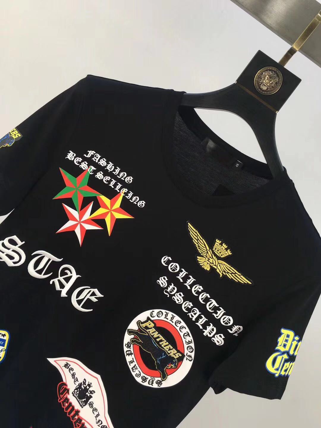 Best quality custom print men's fashion t shirt printing boys black t-shirt hip hop for men
