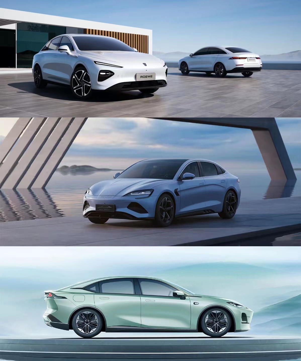 Body structure 4-door 5-seat SEDAN PLUG IN HYBRID Electric Car by ROEWE D7 DMH BIG Energy Vehicle