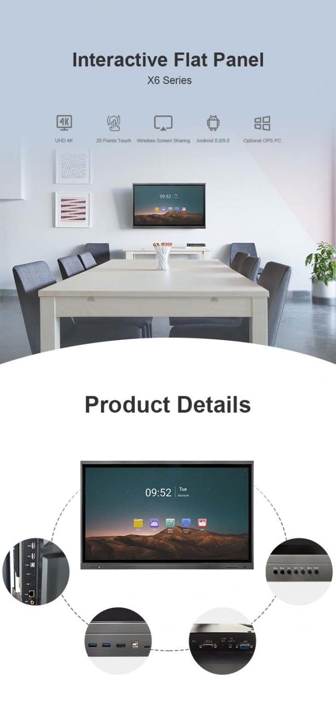 40 Point 16GB Ultra HD Smart Touch Screen Classroom Interactive Whiteboard 1