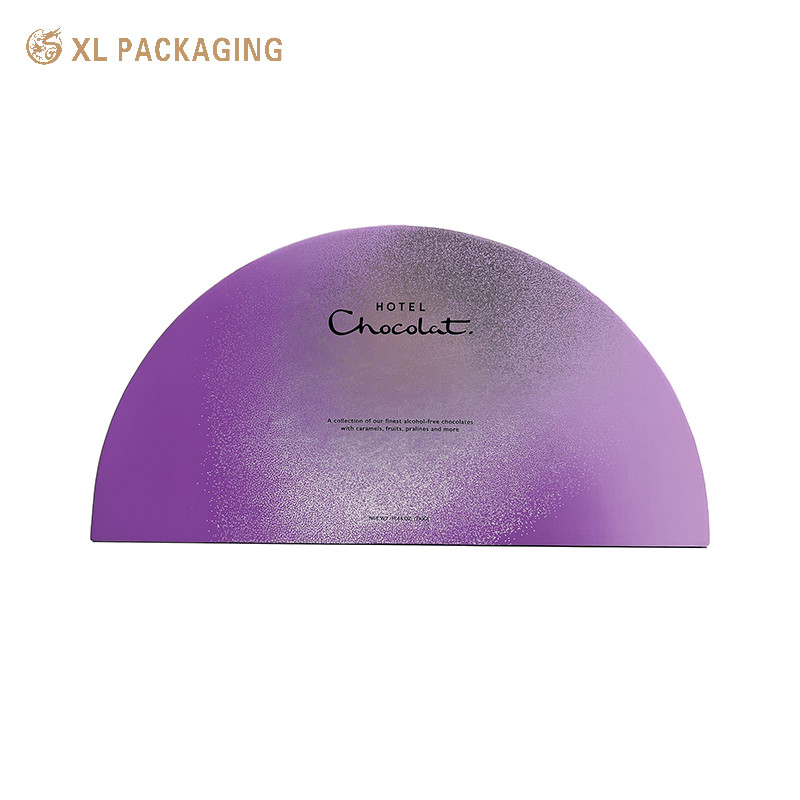 Luxury Chocolate Paper Box Candy Nuts Gift Packaging Silver Foil Semicircle Chocolate Box
