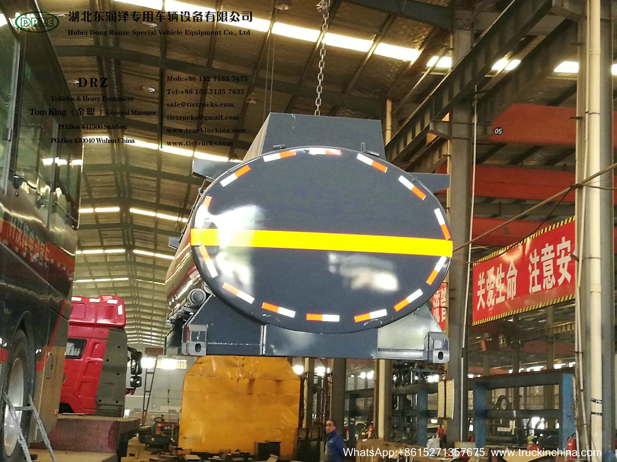 Chemical Acid Tank Body Chemical Liquid Tanker Body with Container Locks Trailer Road Transport WhsApp:+8615271357675