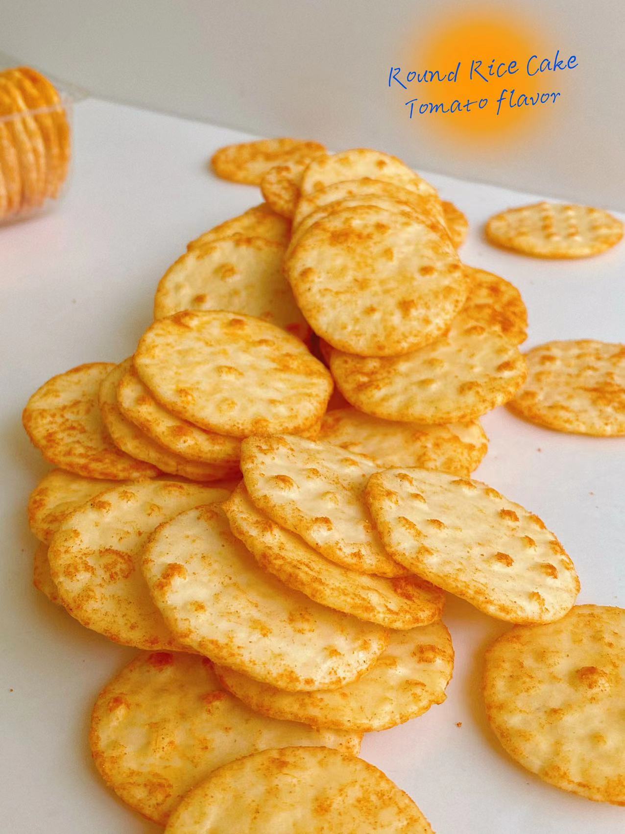 Tomato Flavors Senbei Rice Crackers Salt Vinegar Soft Baked Cookies