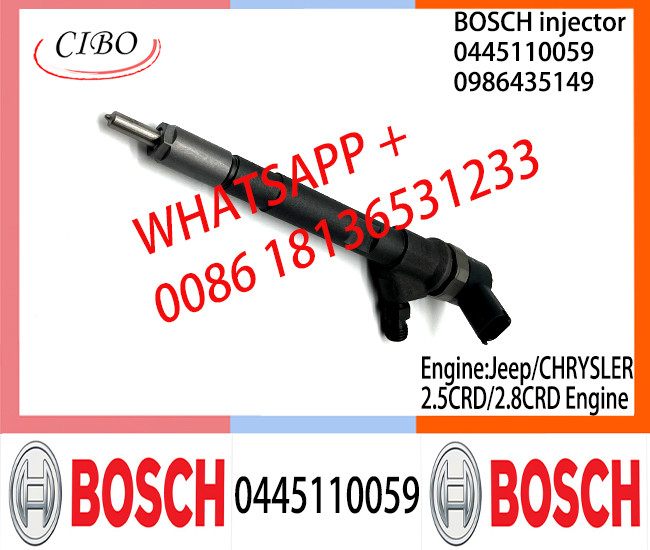 Diesel Common Rail Injector 0445110059 0986435149 05066820AA for Jeep/CHRYSLER 2.5CRD/2.8CRD