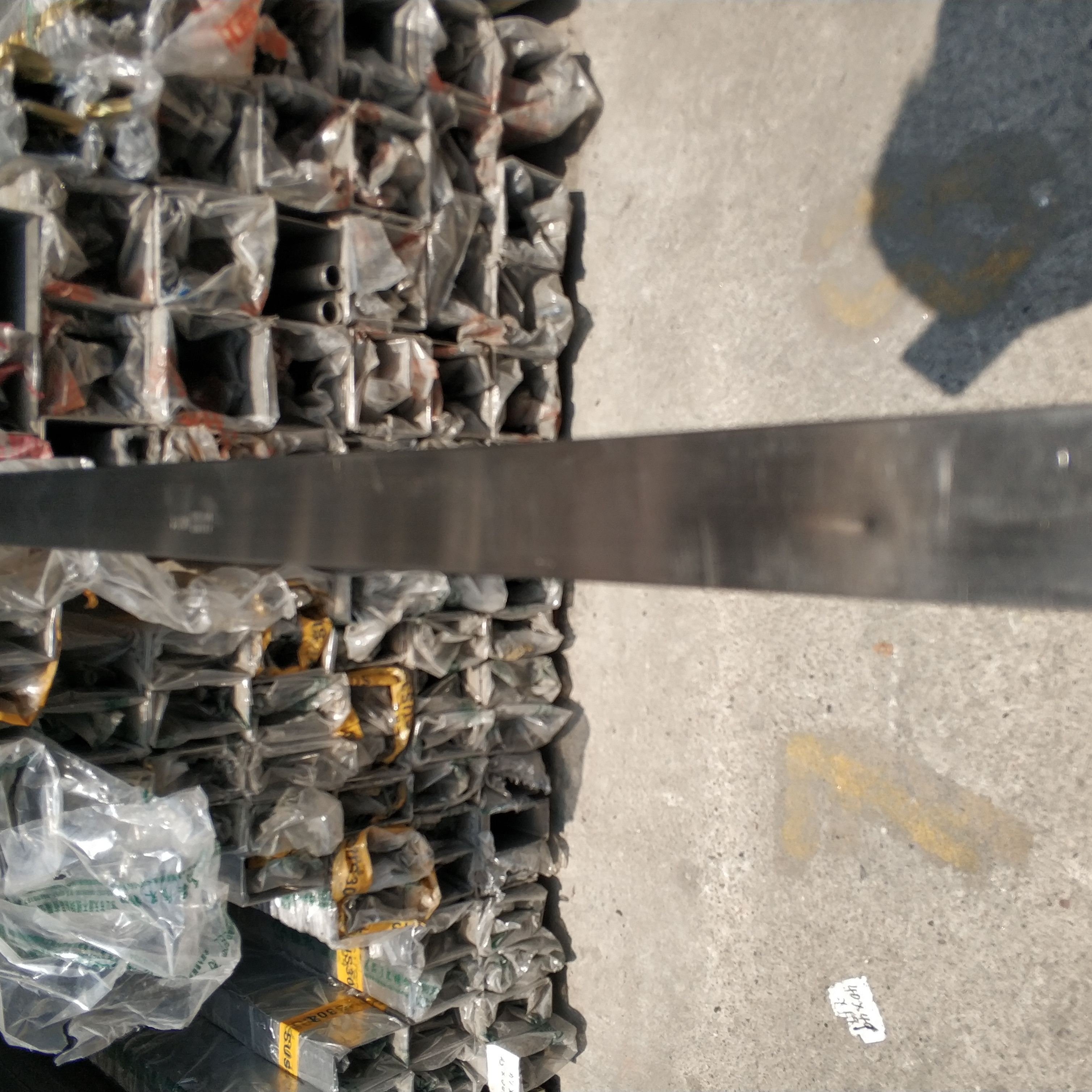 180 Grit Polished SS Rectangular Tube ASME 304L 1mm Thick