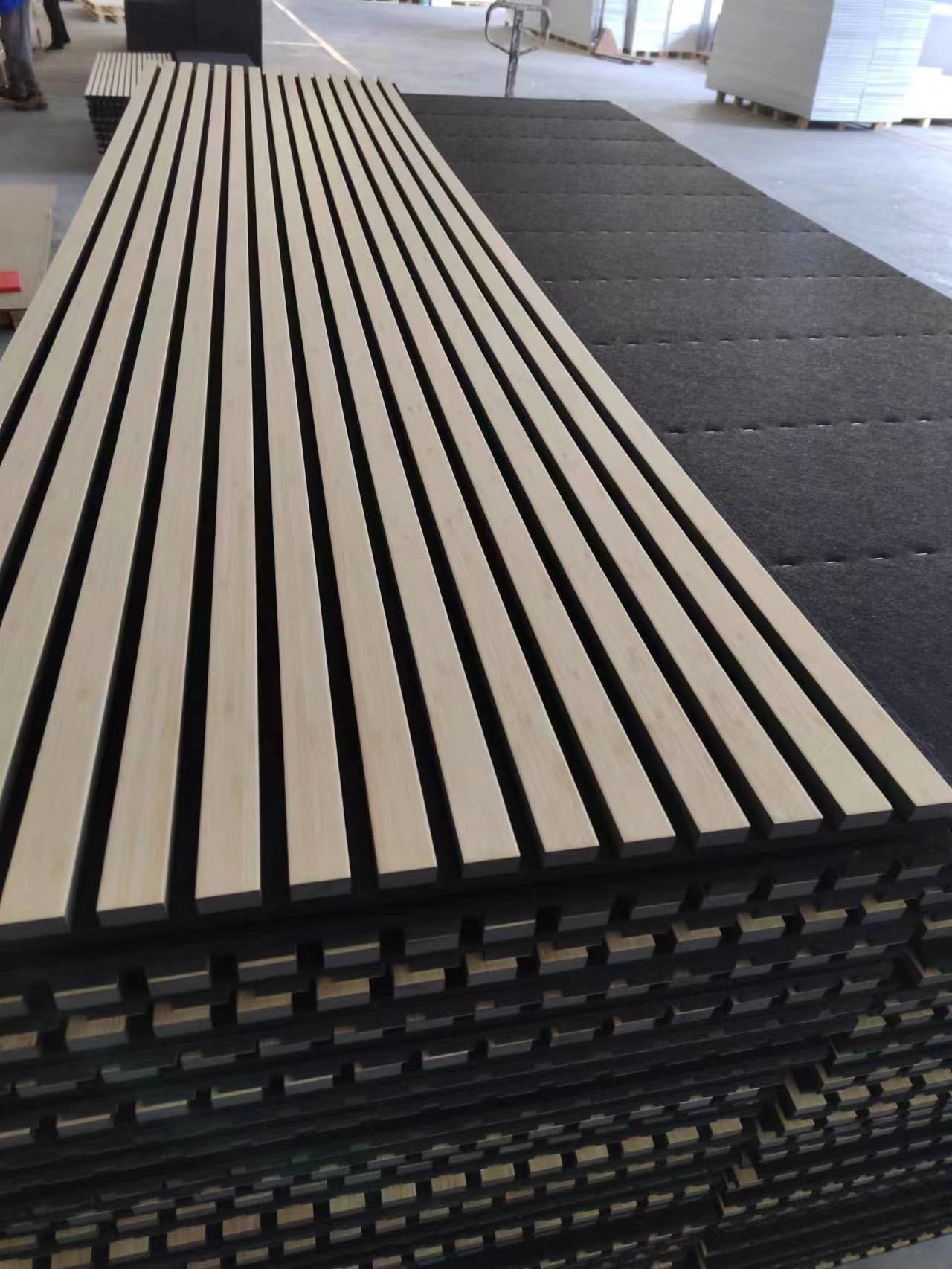 21mm Soundproof Acupanel Acoustic Wood Panel Veneer MDF PET Slat Acoustic Panels