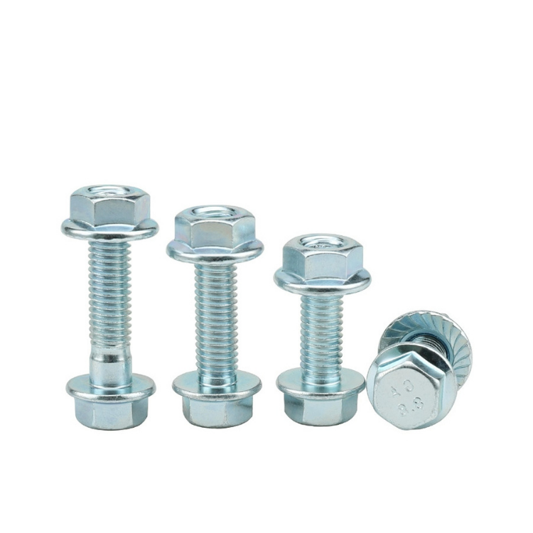 OEM Customized Hex Flange Bolts M6 M8 M10 M12 Grade 8.8 10.9 12.9 DIN6921 Zinc Plated