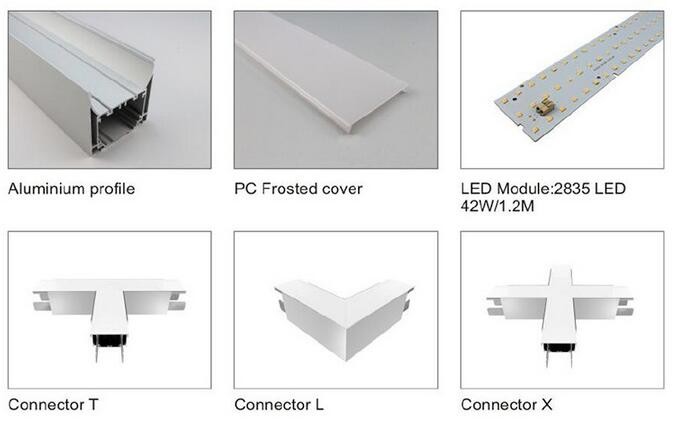 LED Aluminum extrusion profile PC cover LED extrusion profiles,led light profile aluminum channel ,LED Aluminum profile